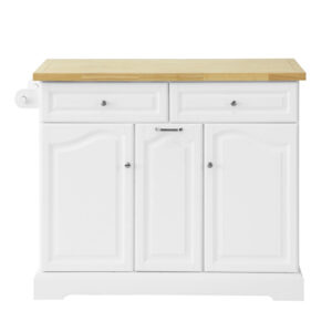 Køkkenø med skuffer, køkkenvogn med skabe, hvid 115x46x90 - Køkkenudstyr - Daily-Living