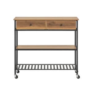 Køkkenvogn med skuffer, køkkenø på hjul, brun 100x45x93 - Køkkenudstyr - Daily-Living